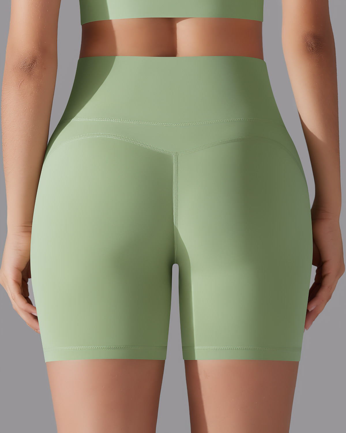 Giselle Seamless Shorts - Sage Green