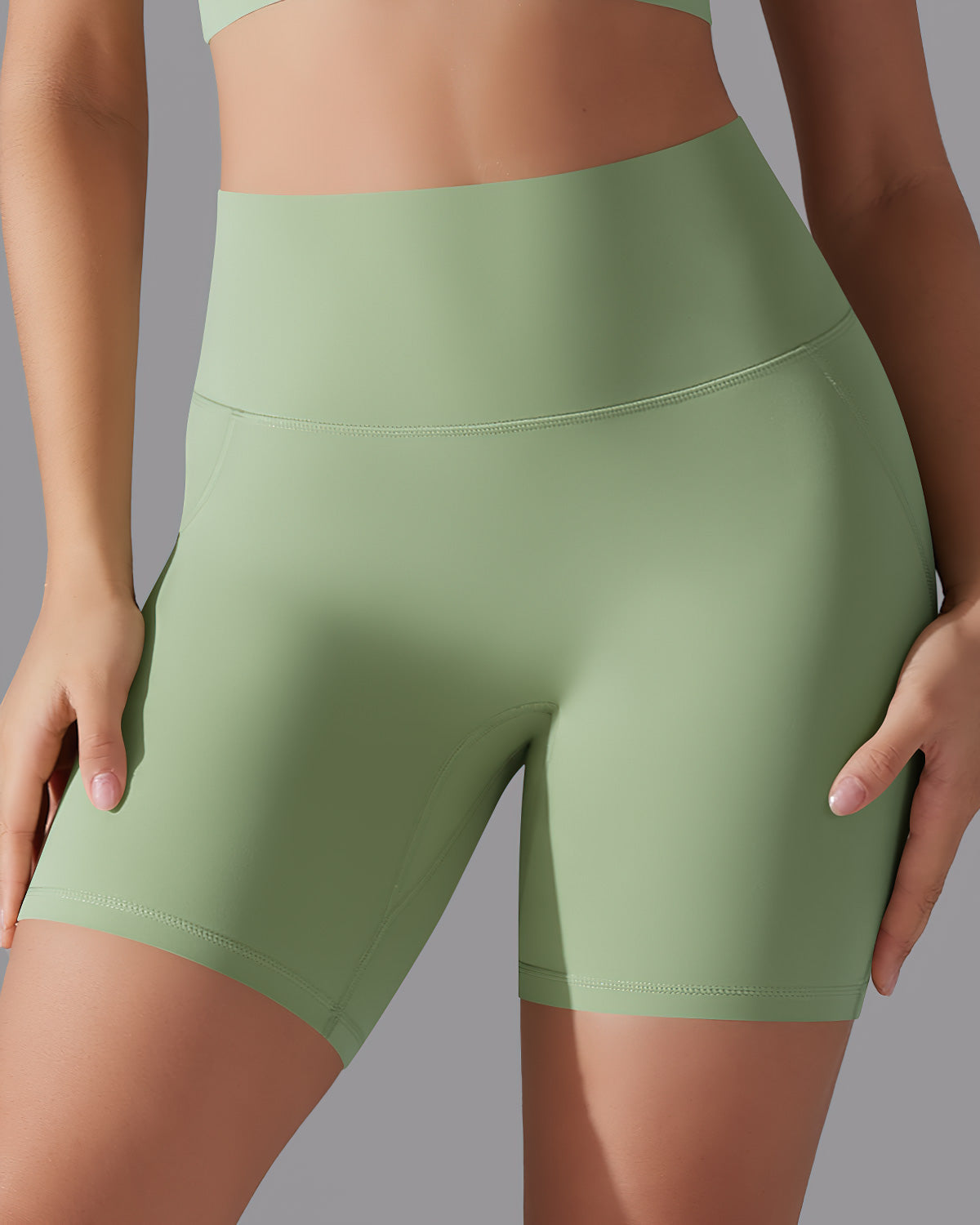 Giselle Seamless Shorts - Sage Green