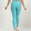 Hana Seamless Scrunch Leggings - Cyan