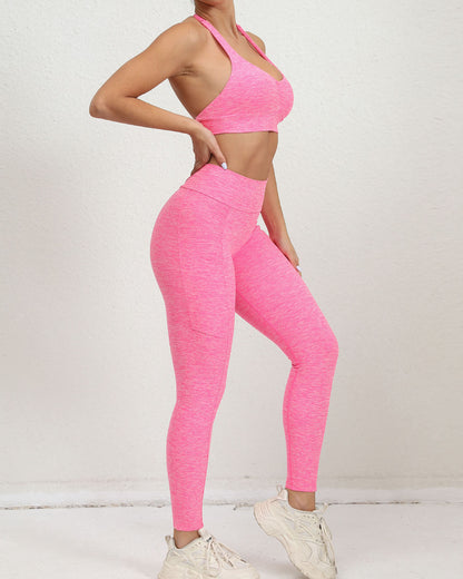 Hana Seamless Scrunch Leggings - Pink