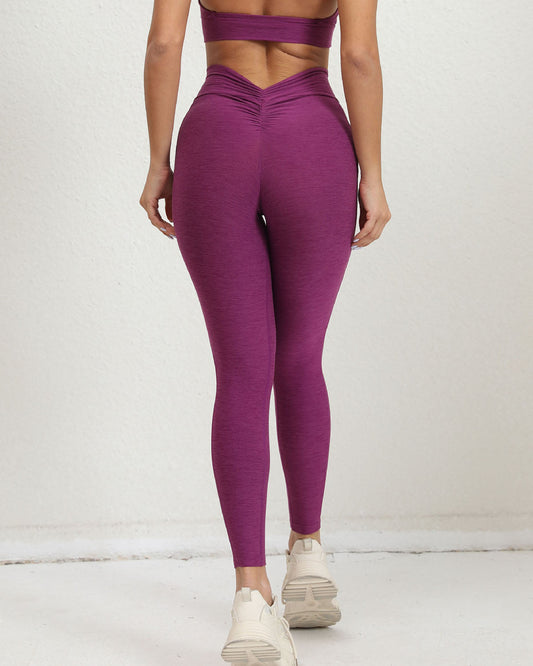 Hana Seamless Scrunch Leggings - Purple