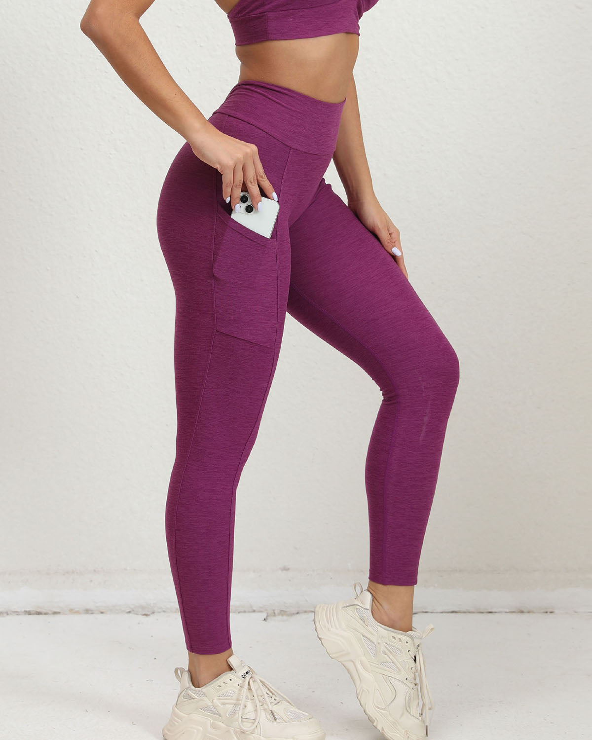 Hana Seamless Scrunch Leggings - Purple