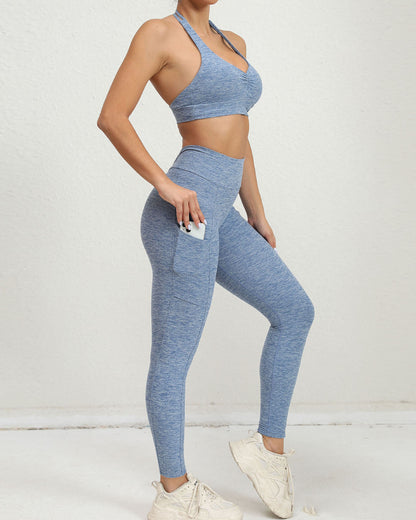 Hana Sports Bra - Slate Blue