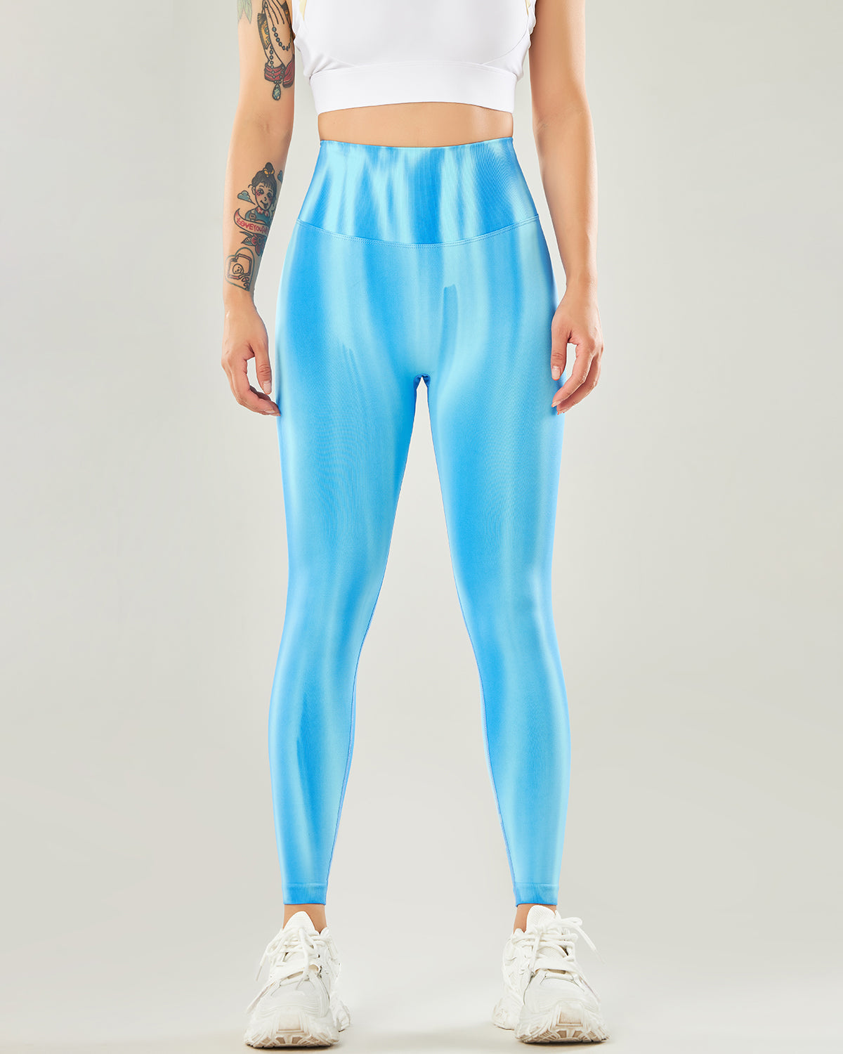 Hannah Seamless Scrunch Leggings - Blue