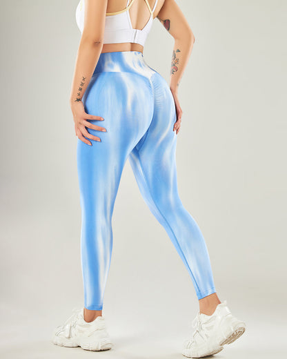 Hannah Seamless Scrunch Leggings - Sky Blue