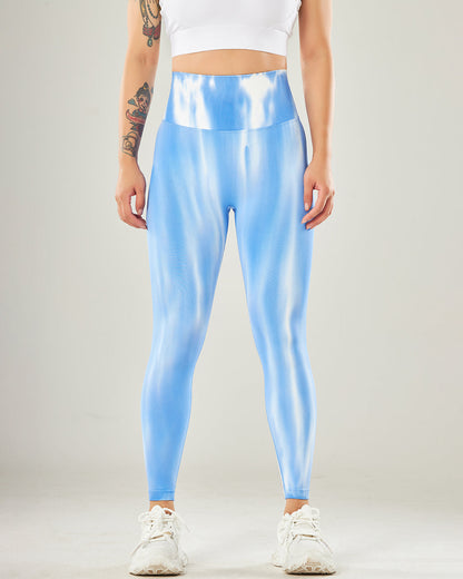 Hannah Seamless Scrunch Leggings - Sky Blue