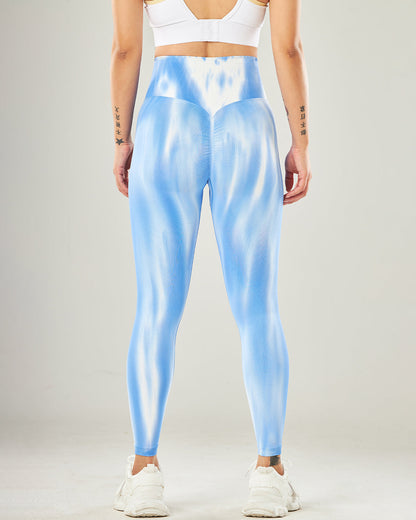 Hannah Seamless Scrunch Leggings - Sky Blue