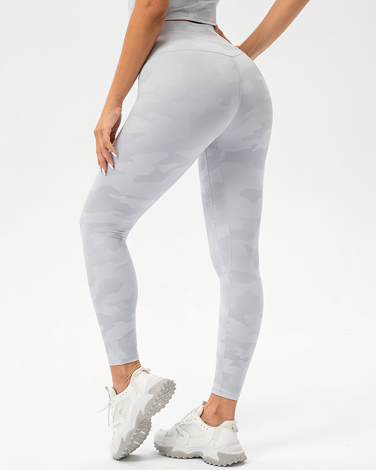 Harper Camo Leggings - Grey