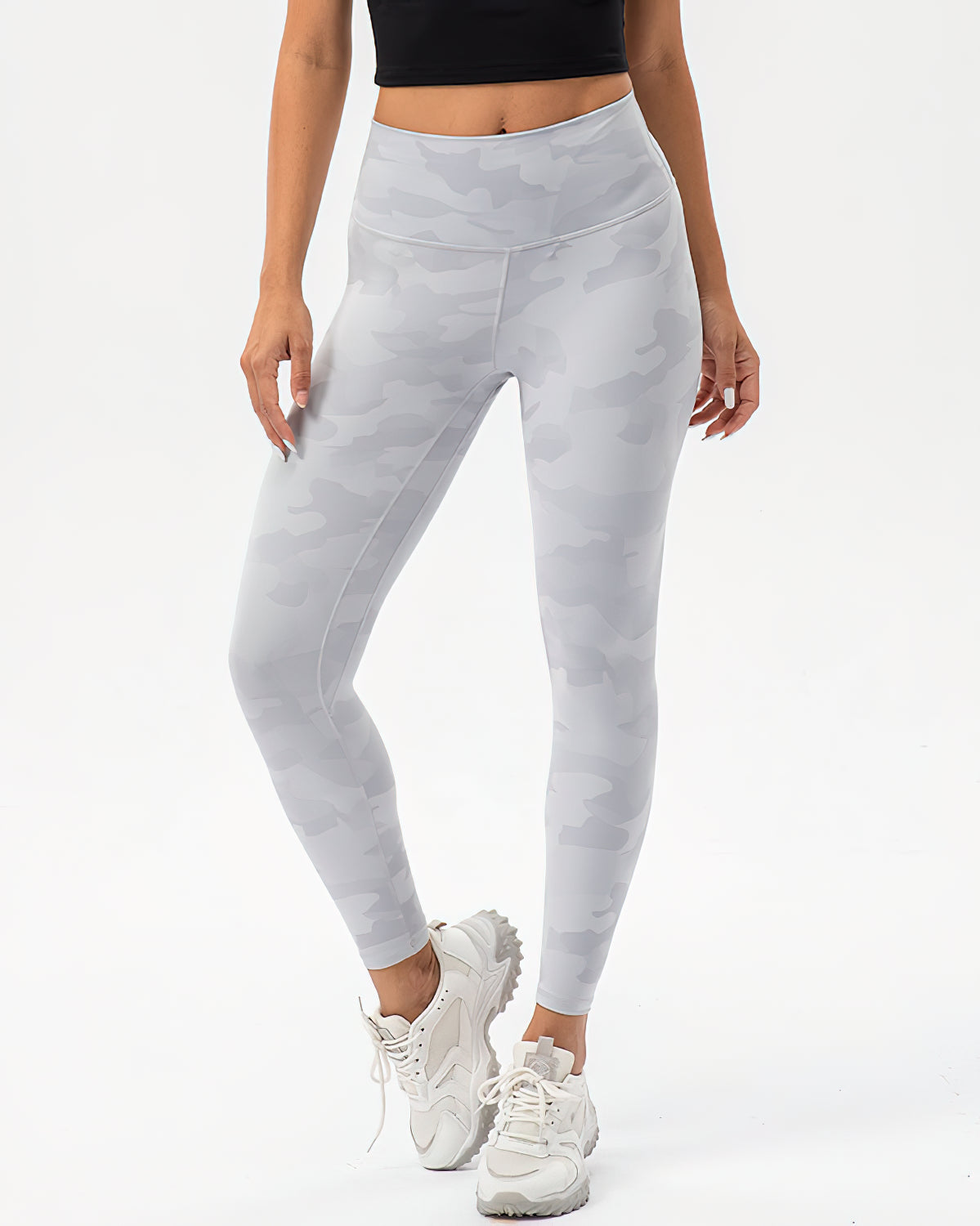 Harper Camo Leggings - Grey