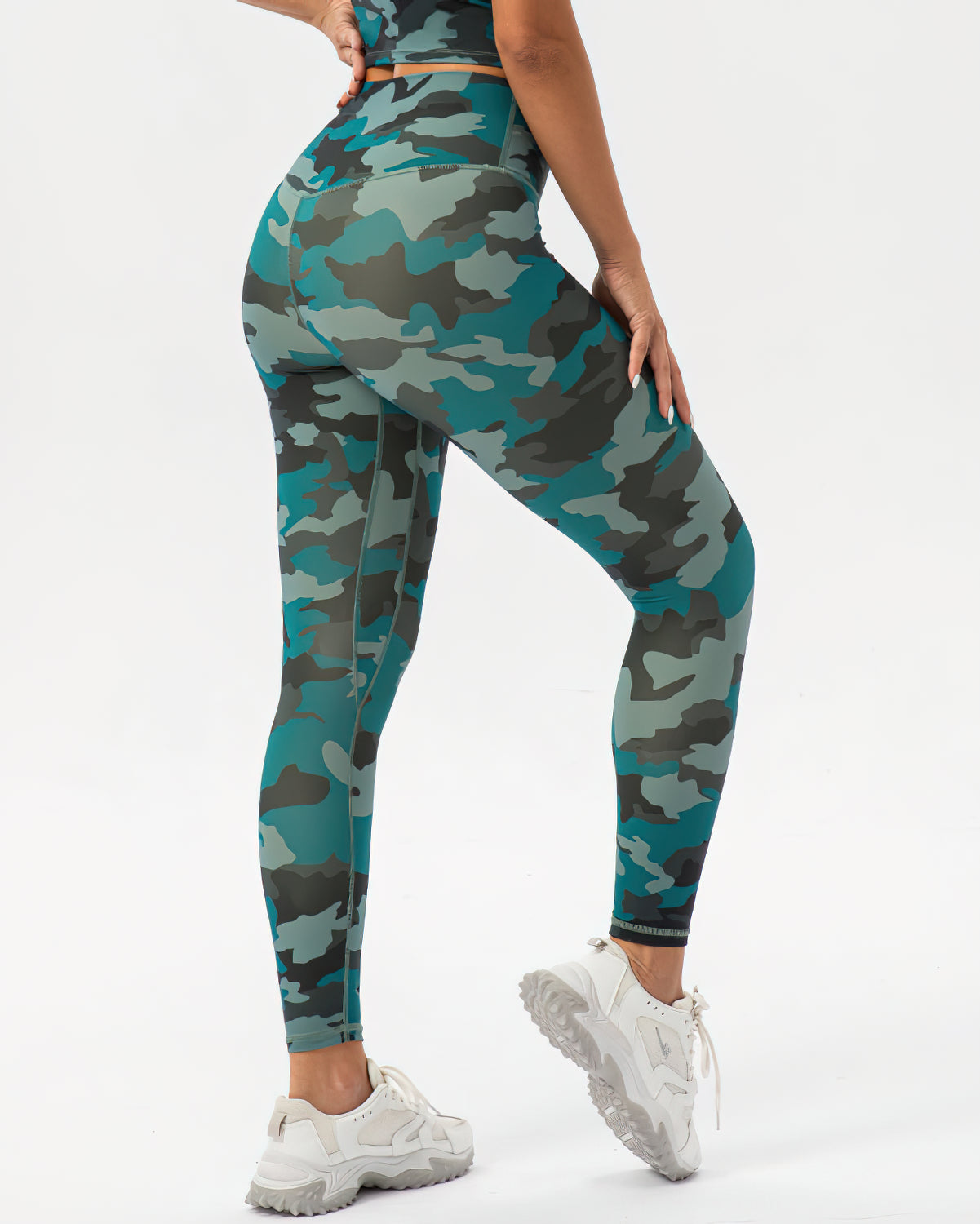 Harper Camo Leggings - Pine