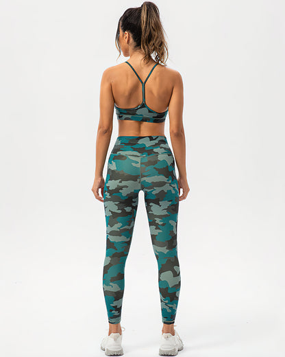 Harper Camo Leggings - Pine