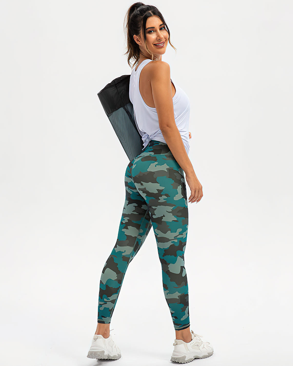 Harper Camo Leggings - Pine