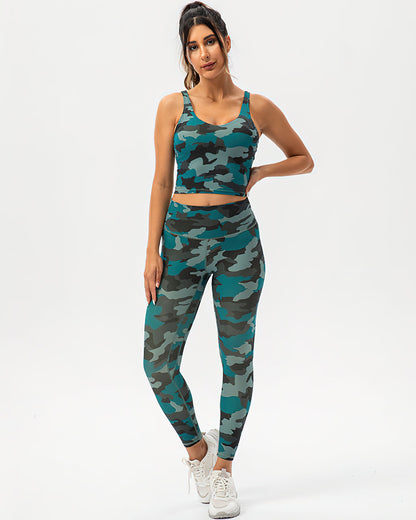 Harper Camo Leggings - Pine