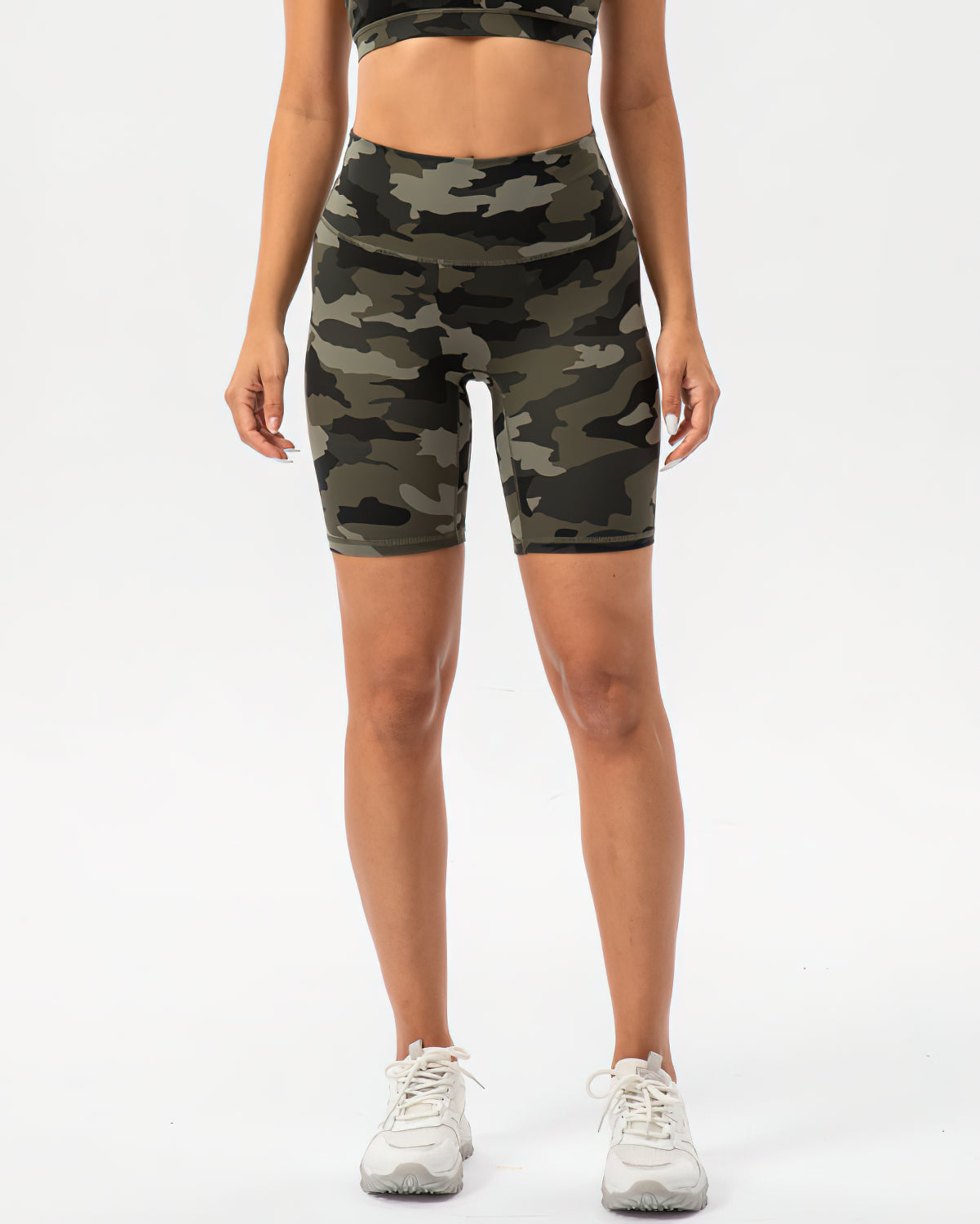 Harper Camo Shorts - Olive