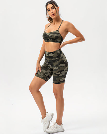 Harper Camo Shorts - Olive