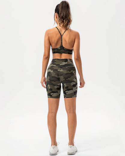 Harper Camo Shorts - Olive