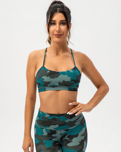 Harper Camo Y Sports Bra - Pine