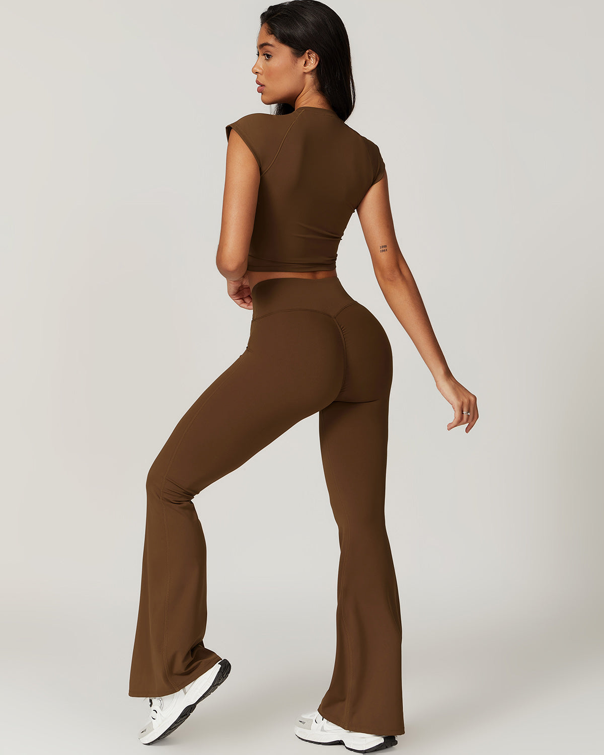 Hazel Crop Top - Brown