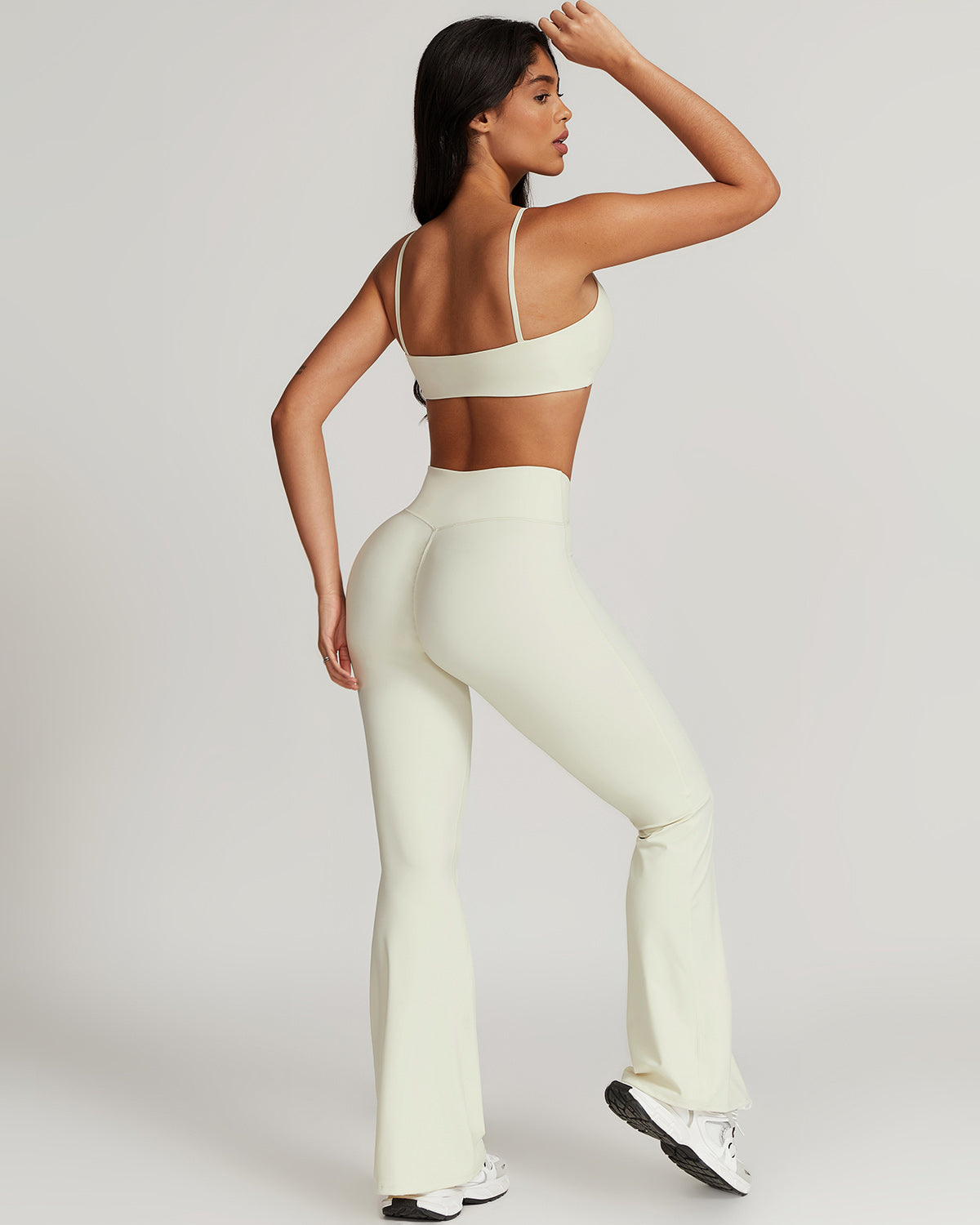 Hazel Scrunch Leggings - Beige