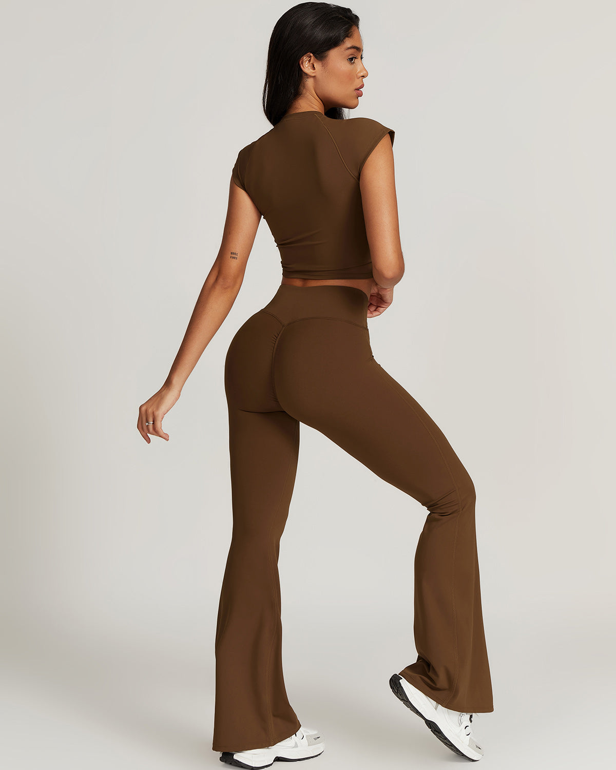 Hazel Scrunch Leggings - Brown