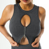 Isabella Keyhole Sports Bra - Grey