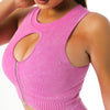 Isabella Keyhole Sports Bra - Pink