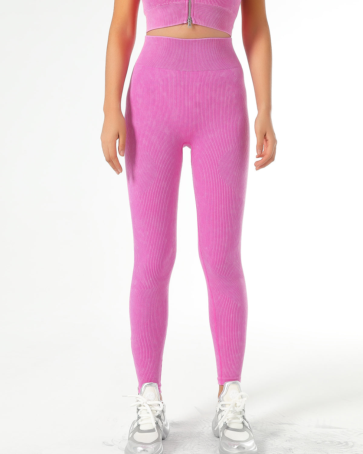 Isabella Seamless Scrunch Leggings - Pink