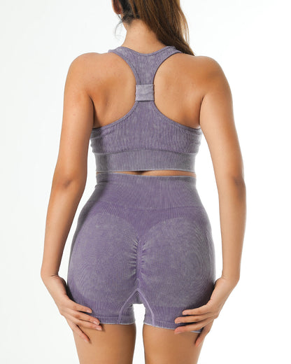 Isabella Seamless Scrunch Shorts - Purple