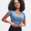 Janelle Crop Top - Blue