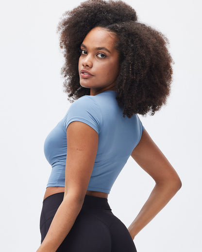 Janelle Crop Top - Blue