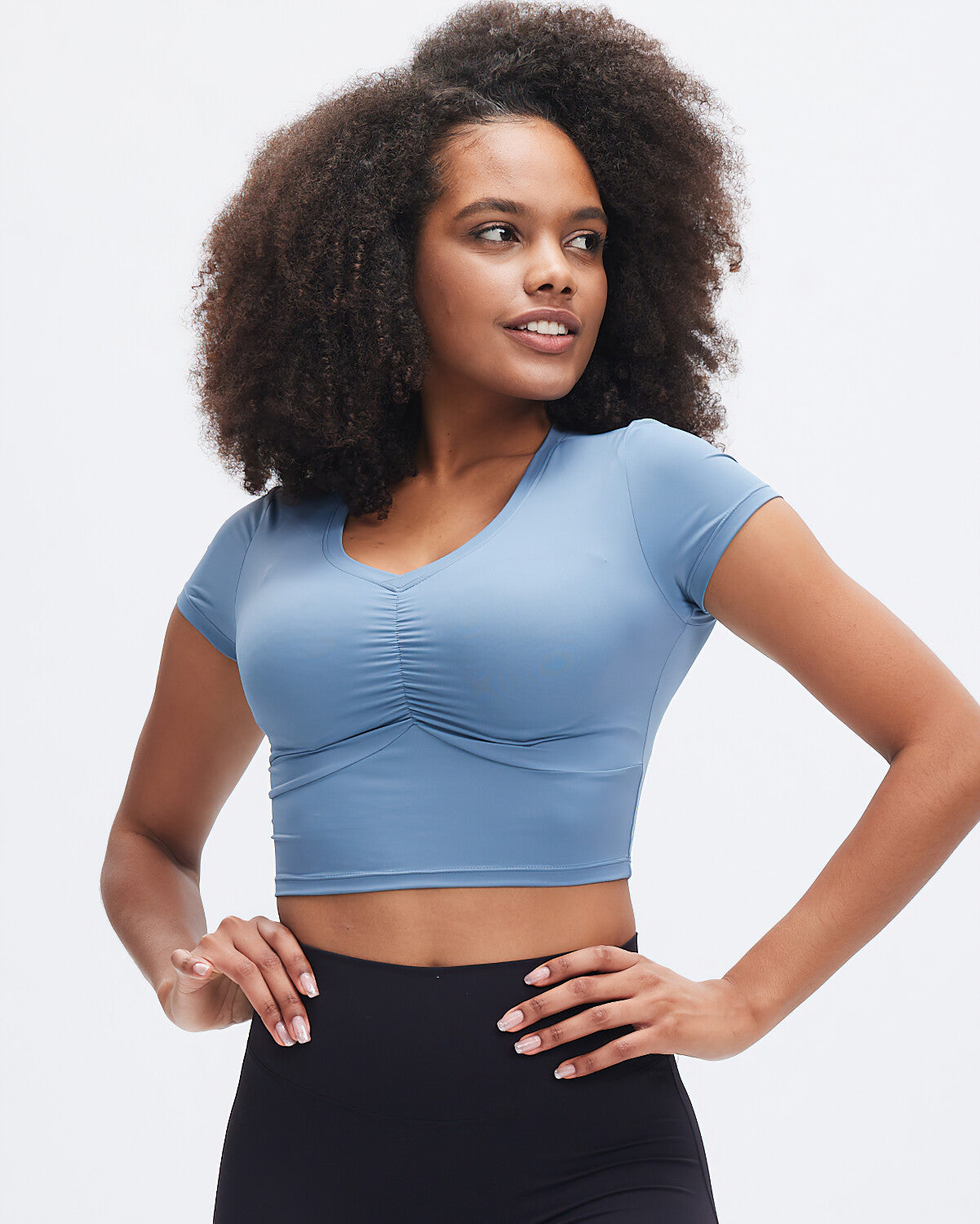 Janelle Crop Top - Blue