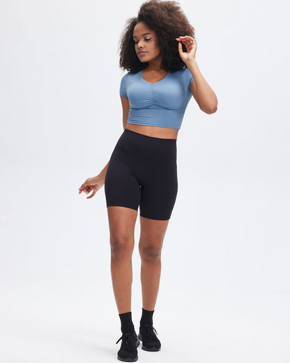 Janelle Crop Top - Blue