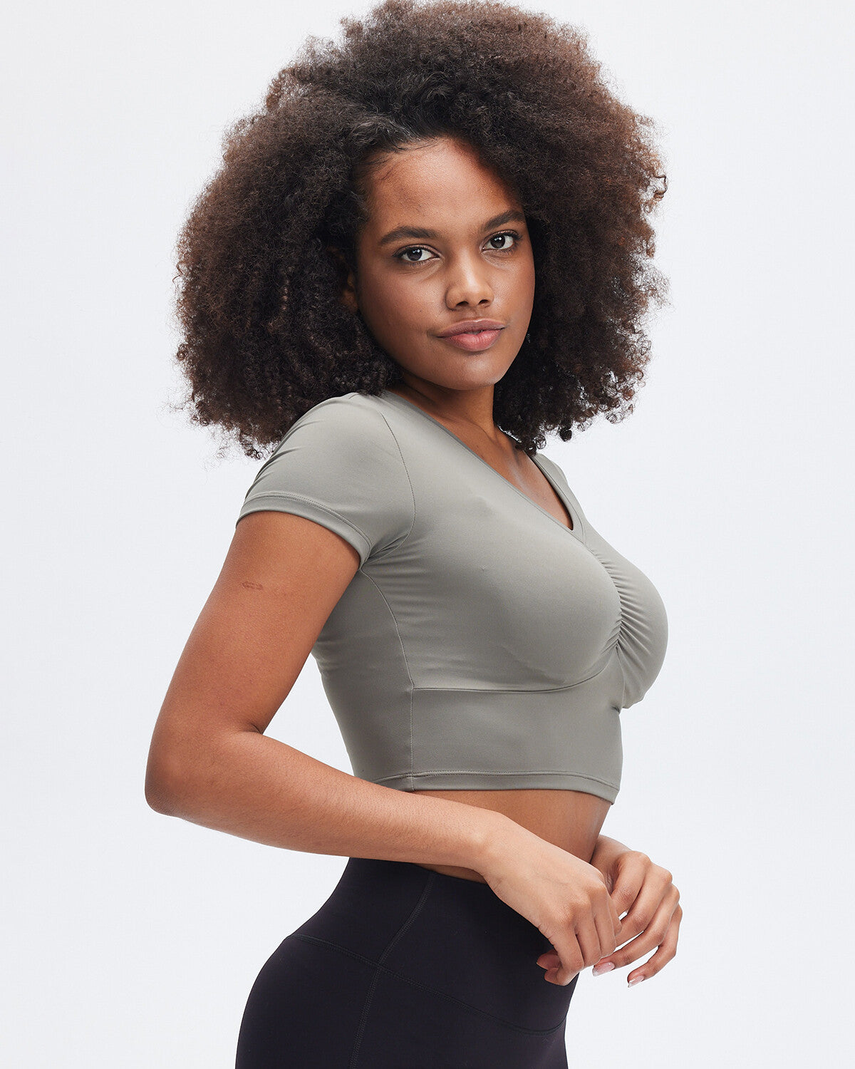 Janelle Crop Top - Grey