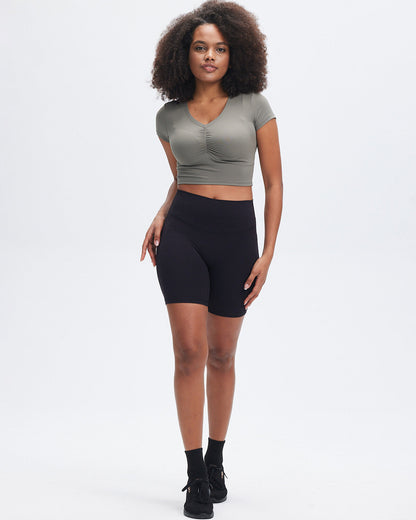 Janelle Crop Top - Grey