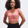 Janelle Crop Top - Peach