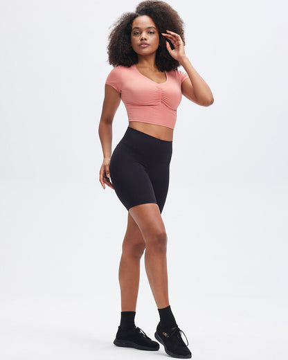 Janelle Crop Top - Peach