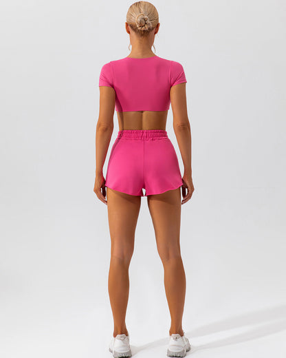 Kaia Athleisure Shorts - Fuchsia