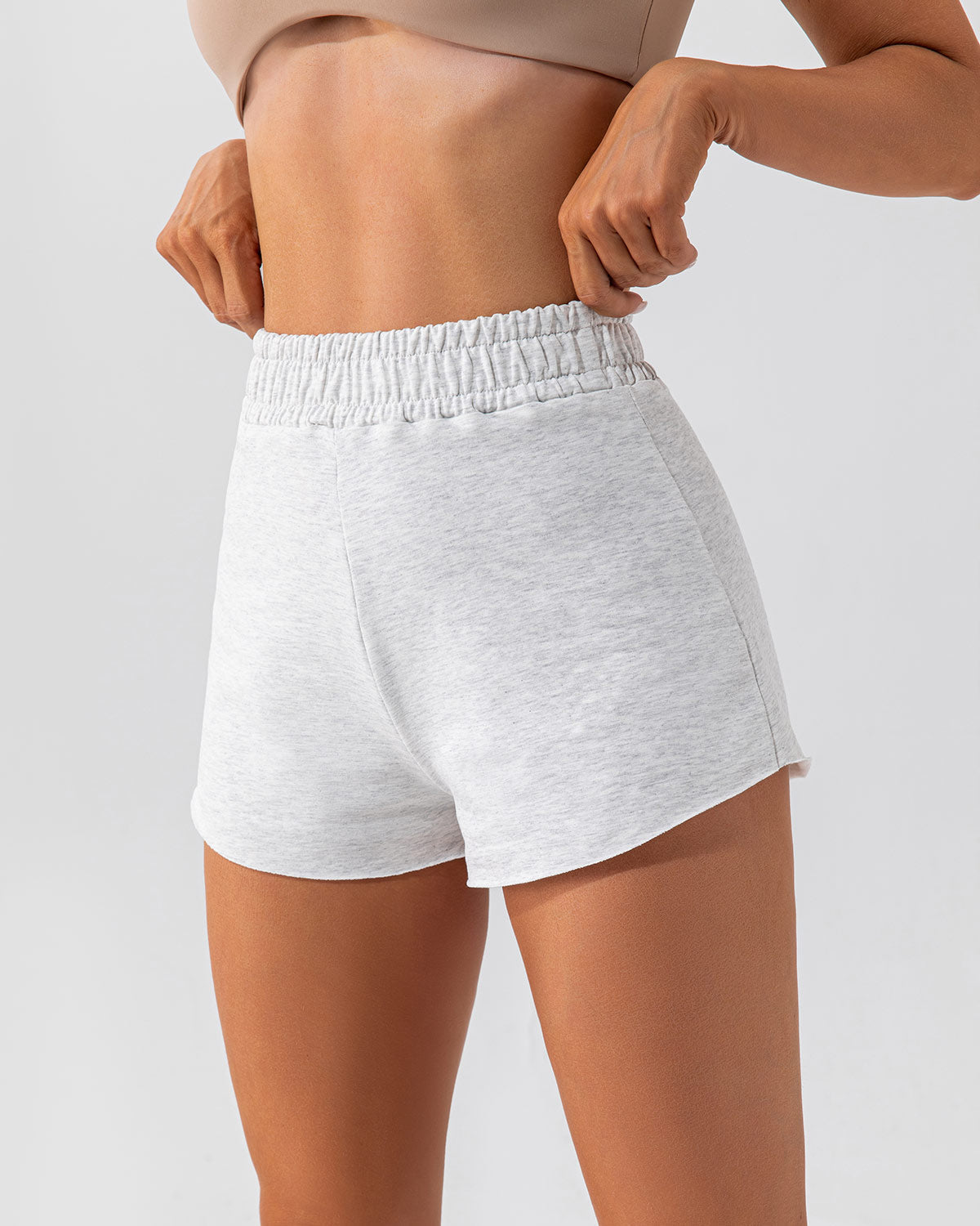 Kaia Athleisure Shorts - Heather Grey