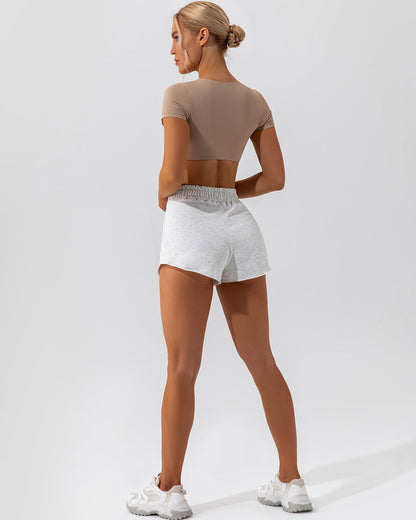 Kaia Athleisure Shorts - Heather Grey