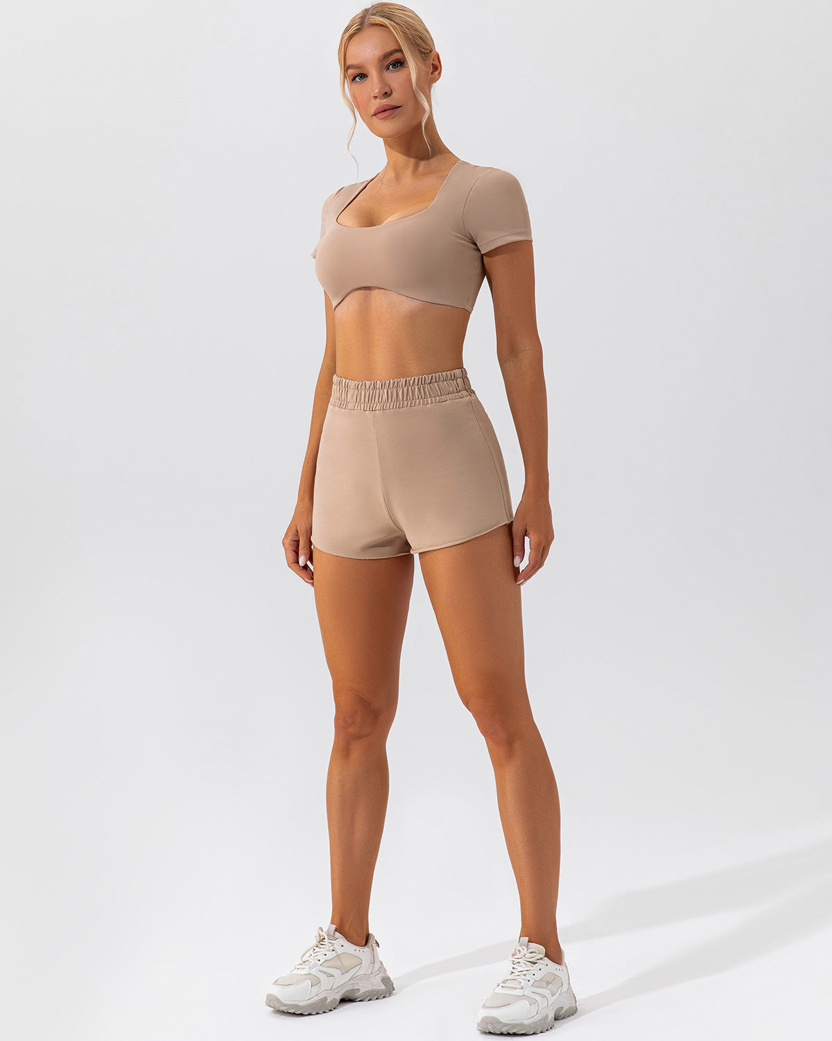 Kaia Athleisure Shorts - Mocha