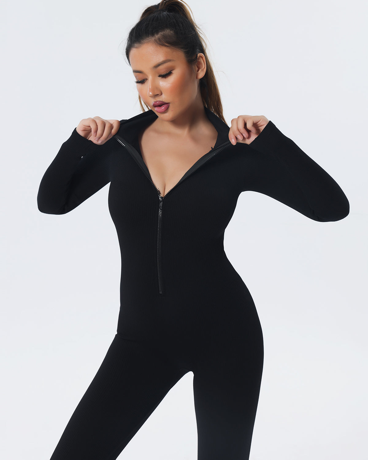 Kendra Seamless Jumpsuit - Black