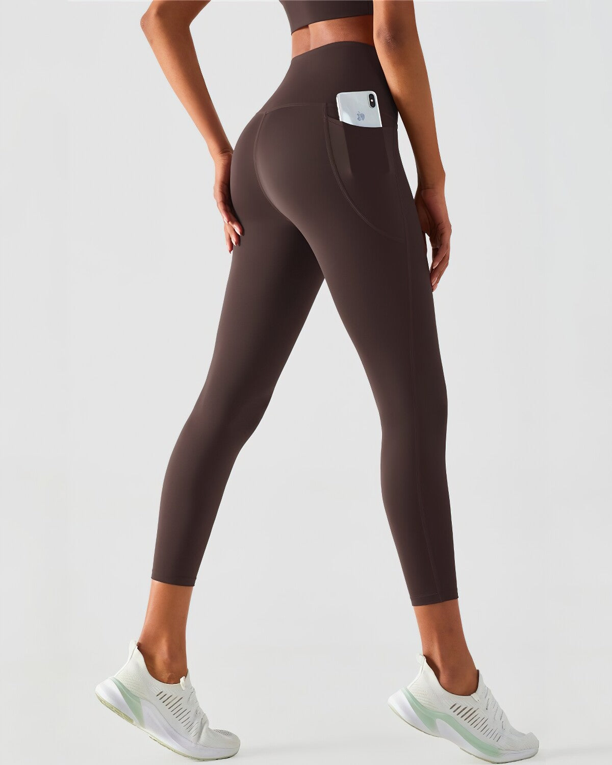 Kiana Pocket Leggings - Brown