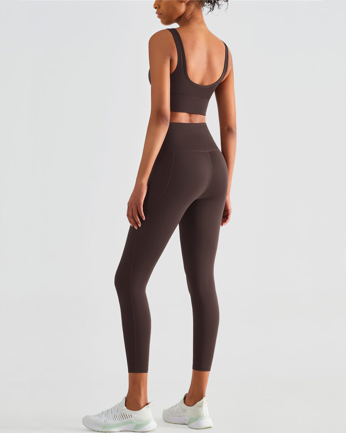 Kiana Pocket Leggings - Brown