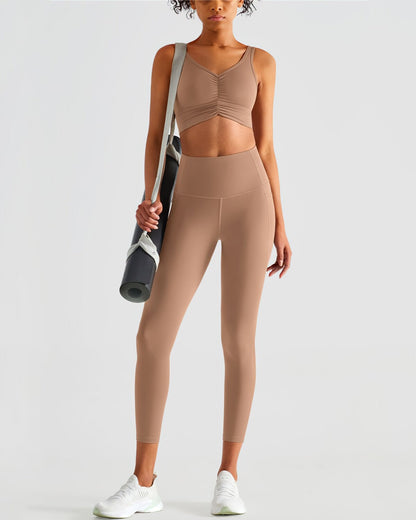 Kiana Pocket Leggings - Tan