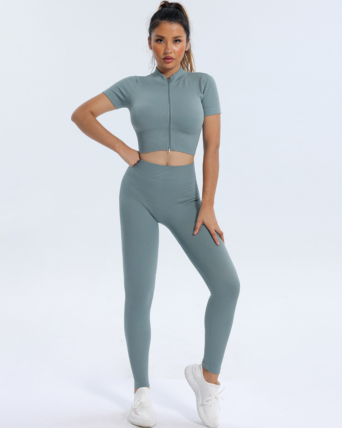 Kylee Crop Top - Grey