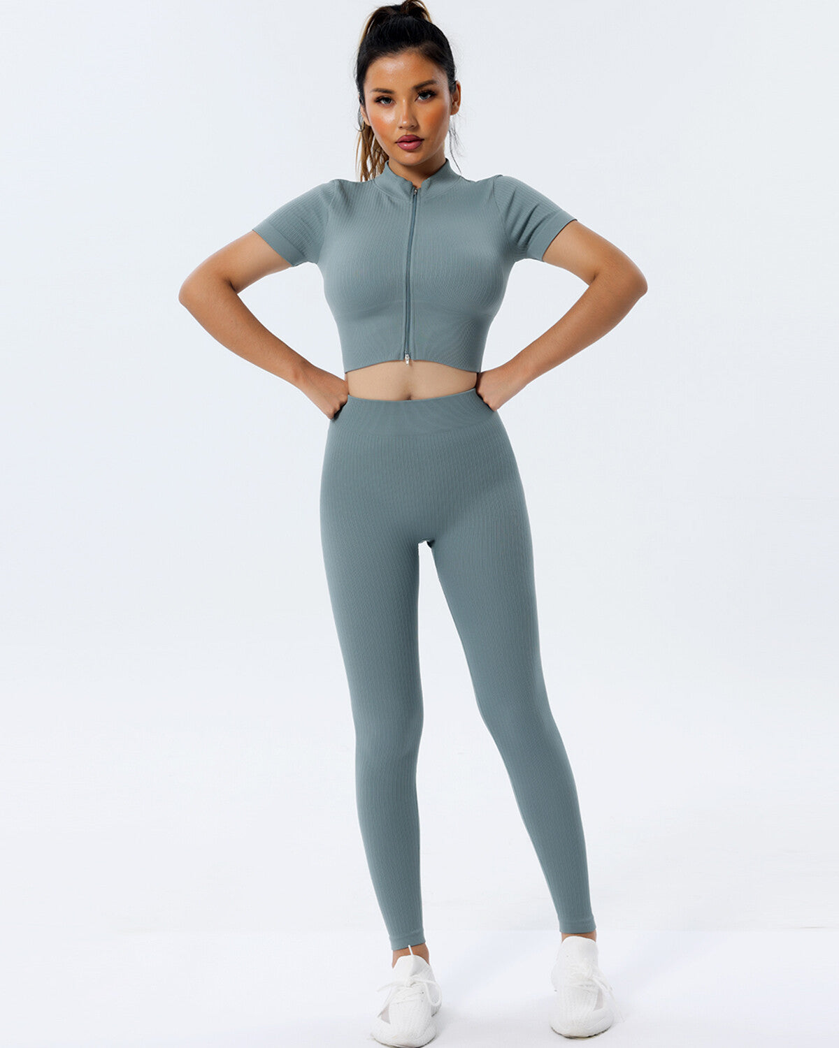 Kylee Crop Top - Grey