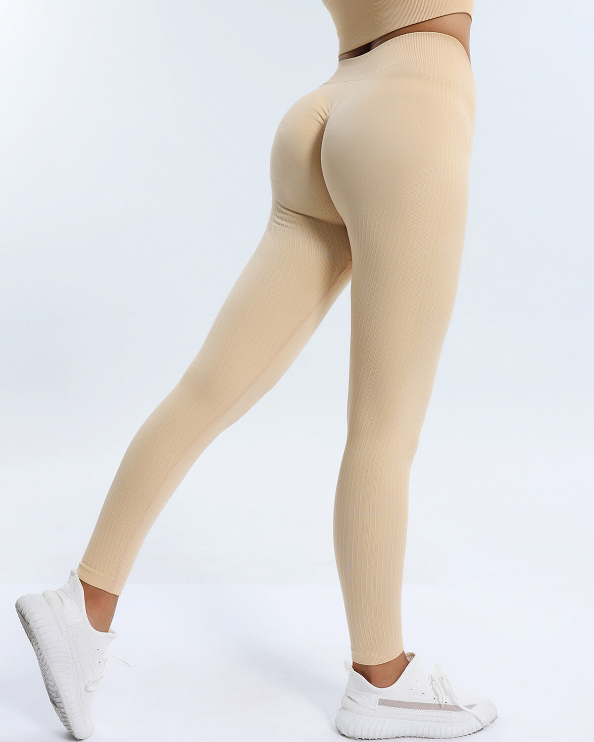 Kylee Seamless Scrunch Leggings - Beige