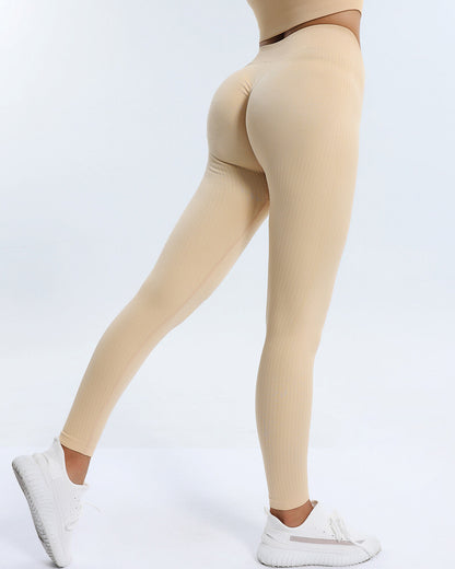 Kylee Seamless Scrunch Leggings - Beige