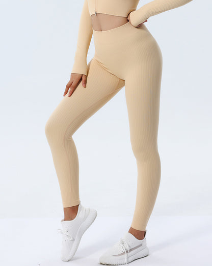 Kylee Seamless Scrunch Leggings - Beige