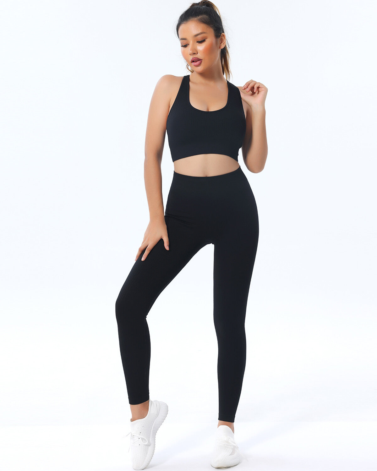 Kylee Seamless Scrunch Leggings - Black